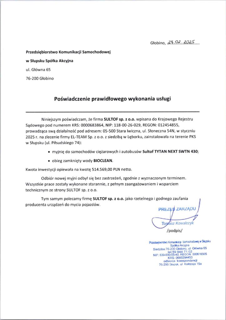 Referencje TYTAN NEXT 2025 PKS Slupsk page 0001