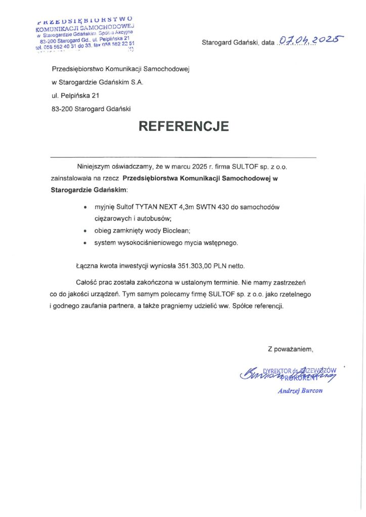 Referencje TYTAN NEXT 2025 PKS Starogard Gdanski page 0001