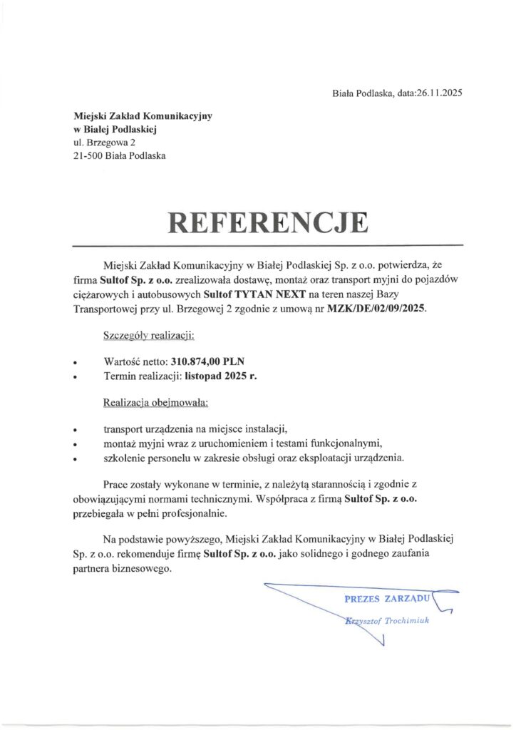 Referencje TYTAN NEXT 2025 MZK Biala Podlaska page 0001