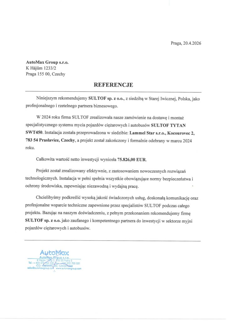 Referencje TYTAN 2024 AutoMax Praslavice Czechy page 0001